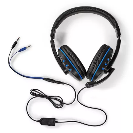 Nedis GCK51110BKUS gamer 5 az 1-ben készlet, Angol Billentyűzet, Headset, Egér, Egérpad és adapter kábel, QWERTY