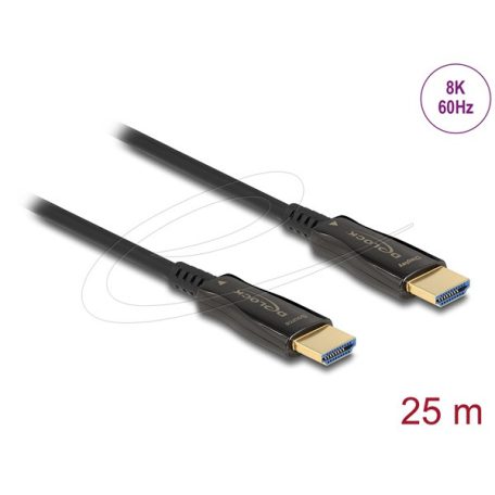 DELOCK kábel HDMI 2.1 male / male összekötő 48 Gbps aktív optikai 8K 60Hz 25m