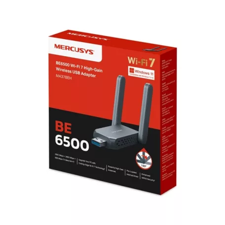 MERCUSYS Wireless Adapter USB Dual Band BE6500, MA37BEH