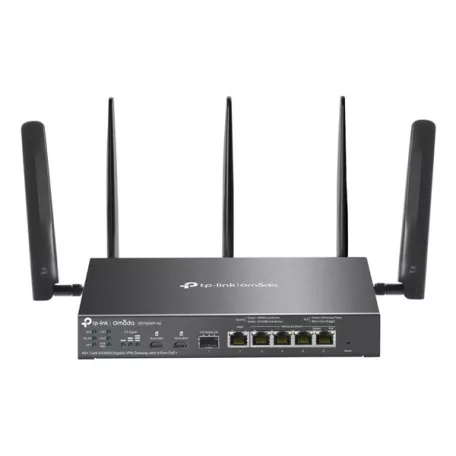 TP-LINK Vezetékes Omada AX3000 VPN Router 1xWAN(1000Mbps) + 4x1000Mbps(POE+) + 1xSFP + 2xSIM, ER706WP-4G