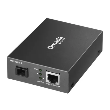 TP-LINK Optikai Media Konverter 1000(réz)-1000(SC), Single mód 2km , MC212CS-2