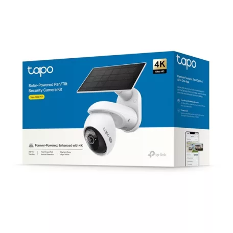 TP-LINK Wireless Kamera Cloud kültéri + Okos Solar Panel IP65 1xSIM foglalat, TAPO C660 KIT