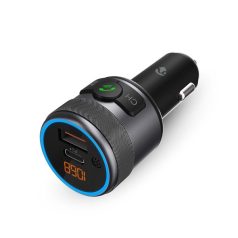   Nedis CATR3024BK FM transmitter, Bluetooth, PD 18 W / PD 24 W, Gyorstöltés, Basszuskiemelés, Google Asszisztens / Siri