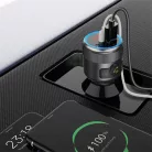Nedis CATR3024BK FM transmitter, Bluetooth, PD 18 W / PD 24 W, Gyorstöltés, Basszuskiemelés, Google Asszisztens / Siri