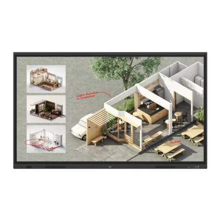 LG 16/7 Interaktív tábla 75" 75TR3DQ-B, 3840x2160, 400 nit, HDMIx3/DP/VGA/RS-232C/RJ45/USBx5/USB-Cx2