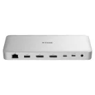 D-LINK 9in1 Dokkoló 2xDisplayport 1.4 + 3xUSB + 2xUSB-C + 1xLAN + 1xPD 100W, DUF-901/E