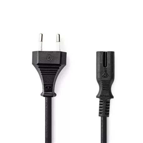 Nedis CEGL11040BK10 tápkábel IEC-320-C7, 2 x 0.75 mm, hossz 1m