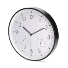 Nedis CLWA4226BK falióra, 30 cm átmérő,  műanyag, csendes szerkezet: óra, hőmérő, páratartamom mérő