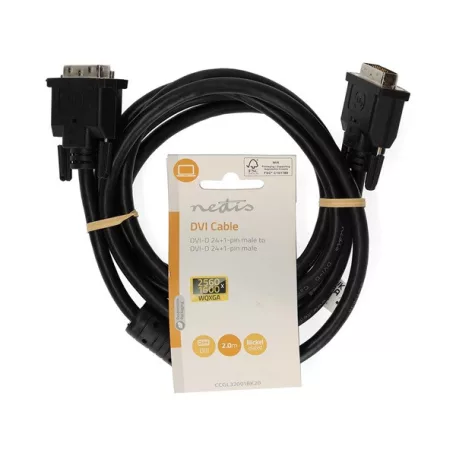 Nedis CCGL32001BK20 DVI-D 24+1p kábel, 2560x1600, hossz 2m