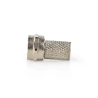 Nedis CSVC41908ME F csatlakozó, kábelbemeneti átmérő: 7,5 mm, 75 Ohm, 25 db/csomag