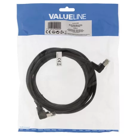 Nedis Valueline VLCP85127B30  SF/UTP Cat5e patch kábel, RJ45, 10/100/1000 Mbit/s, hossz 3m, fekete