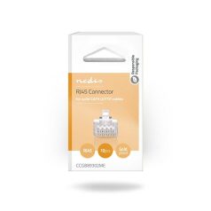   Nedis CCGB89302ME tömör kábelre, UTP RJ45 CAT5 csatlakozó dugó, szerelhető, aranyozott, 10db/csomag