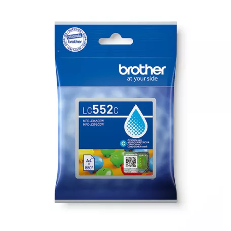 BROTHER Tintapatron LC552C - 550 oldal, Cyan