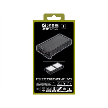 SANDBERG Solar Powerbank CampLED 10000 mAh