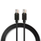 Nedis CCBW85100AT150 UTP Cat5e patch kábel, LSZH, RJ45, 10/100/1000 Mbit/s, hossz 15m, fekete