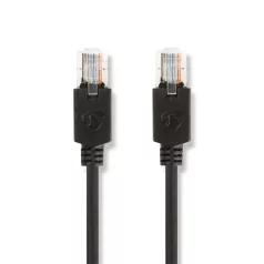   Nedis CCBW85100AT200 UTP Cat5e patch kábel, LSZH, RJ45, 10/100/1000 Mbit/s, hossz 20m, fekete