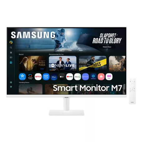 SAMSUNG M7 VA 4K Smart monitor 32", 3840x2160, 16:9, 300cd/m2, 4ms, HDMI/USB-C, hangszóró, Fehér
