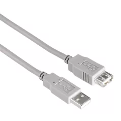 HAMA 200905, FIC USB KÁBEL A-A TÍPUS  1,8M ECO, SZÜRKE