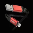 HAMA 201538, FIC E3 ADATKÁBEL  LIGHTNING "EXTREME" 1,5M, FEKETE-PIROS