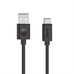   HAMA 86447, ADATKÁBEL USB 2.0 USB-A/TYPE-C  (60W) 1,2M, FEKETE