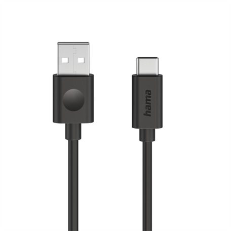 HAMA 86447, ADATKÁBEL USB 2.0 USB-A/TYPE-C  (60W) 1,2M, FEKETE