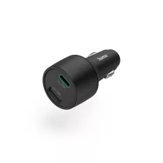   HAMA 201690, FIC E3 AUTÓS TÖLTŐ  USB A + TYPE-C, (PD,QC) 32W