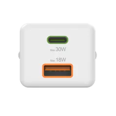   HAMA 201992, UNIVERZÁLIS HÁLÓZATI USB & TYPE-C  MINI TÖLTŐ,"PD/QC" (30W), FEHÉR