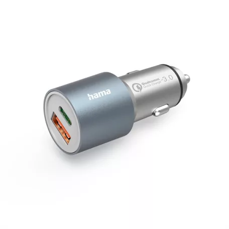 HAMA 201639, FIC E3 AUTÓS TÖLTŐ  USB DUPLA, 3A, QUALCOMM QC 3.0 (38W)