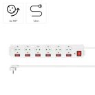 HAMA 223159, HÁLÓZATI ELOSZTÓ, 6-OS, 90 FOK,KÜLÖN KAPCSOLHATÓ 6+1, FEHÉR FIP