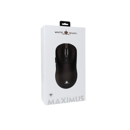 WHITE SHARK MAXIMUS-B, WGM-9010B vezeték nélküli gamer egér, 2,54GHz, 26.000 dpi, fekete