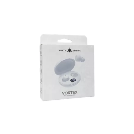 WHITE SHARK GEB-TWS02W VORTEX-W bluetooth fülhallgató, fehér