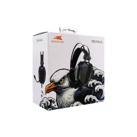 BARACUDA BGH-041B SEAGUL-B vezetékes gamer fejhallgató mikrofonnal, fekete