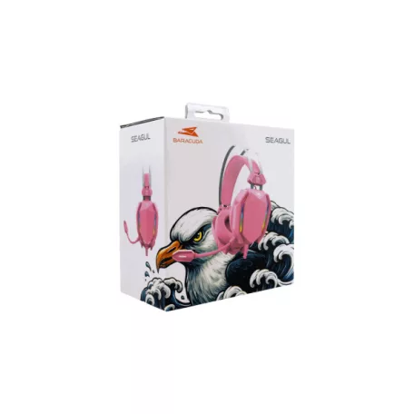 BARACUDA BGH-041P SEAGUL-P gamer fejhallgató mikrofonnal, pink
