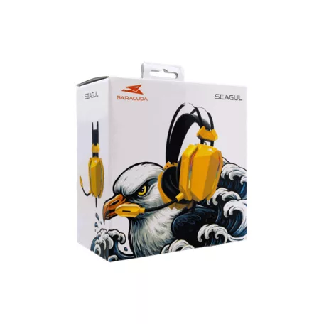 BARACUDA BGH-041Y SEAGUL-Y gamer fejhallgató mikrofonnal, sárga