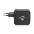 Nedis WGCHA100WBK töltő 100 W, GaN, PD3.0, QC 2,5 / 3,0 / 5,0 A, Kimenetek száma: 3, USB-A / 2x USB-C, fekete