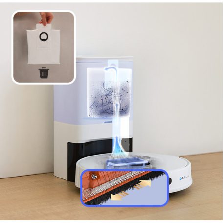 EZVIZ CS-RE5SP-TWT2 RE5S Plus dokkoló robotoprszívó, Fehér, 90000 Pa