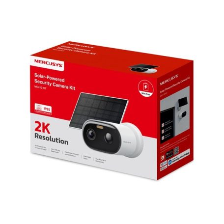 MERCUSYS Wireless Kamera Cloud kültéri éjjellátó + Okos Solar panel IP65, MC410 KIT