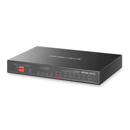 MERCUSYS Switch 12x1000Mbps(8xPOE+) + 2xSFP, Fémházas Asztali, MS112GMP