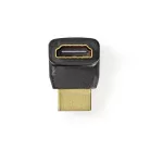 Nedis CVGB34902BK HDMI átalakító adapter, aranyozott, 270°-os szögben elforgatható, pipa