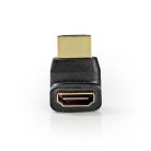 Nedis CVGB34902BK HDMI átalakító adapter, aranyozott, 270°-os szögben elforgatható, pipa