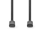 Nedis CCGW64750BK10 USB C - USB C (USB-C) kábel, USB 3.2 Gen 2, 100W, 4K@60Hz, 10 Gbps, hossz 1m