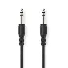 Nedis CAGL23000BK20 6,35 mm sztereo jack dugó (apa) kábel, 2m