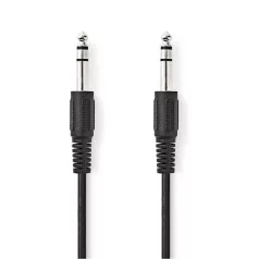   Nedis CAGL23000BK20 6,35 mm sztereo jack dugó (apa) kábel, 2m
