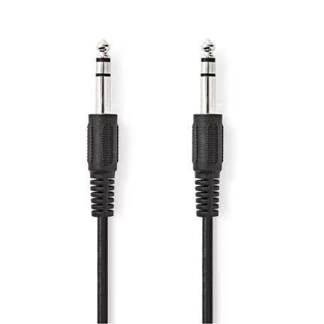 Nedis CAGL23000BK20 6,35 mm sztereo jack dugó (apa) kábel, 2m