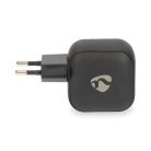 Nedis WGCHA45WBK töltő 45 W | GaN | PD3.0, Gyorstöltési funkció, 2,25 / 3,0 A, 2x USB-C, Automatikus feszültségválasztás