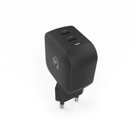 Nedis WGCHA45WBK töltő 45 W | GaN | PD3.0, Gyorstöltési funkció, 2,25 / 3,0 A, 2x USB-C, Automatikus feszültségválasztás