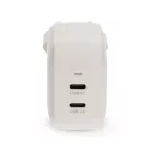 Nedis WGCHA45WWT töltő 45 W | GaN | PD3.0, Gyorstöltési funkció, 2,25 / 3,0 A, 2x USB-C, Automatikus feszültségválasztás