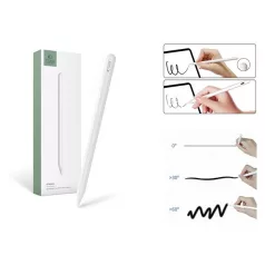   Tech-Protect Digital Magnetic Stylus Pen-2 aktív toll rajzhoz, jegyzethez, Apple iPad-hez - fehér