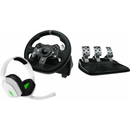 LOGITECH Játékvezérlő - G920 Driving Force Racing Kormány PS3/PS4/PS5/PC + Astro A10 Gaming headset, fehér