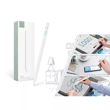 Tech-Protect Active Stylus Pen aktív toll rajzoláshoz,jegyzeteléshez, Android/iOS/Windows 10 - fehér